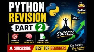Thumbnail: Python Revision Part 2  for Data Analyst 2026.