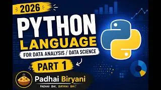 Thumbnail: Python Full Course Part 1 for Data Analyst & Data Science 2026 | Beginner to Advanced (Hindi)
