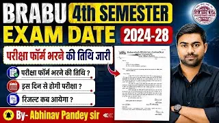 Thumbnail: BRABU 4th Semester Exam Date 2026 | 2024-28 परीक्षा फॉर्म भरने की तिथि जारी | परीक्षा कब से होगी?