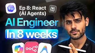 Thumbnail: Episode 08: ReAct Intro to AI Agents | Free AI Engineer Course | 8 Weeks