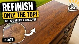 Thumbnail: Refinishing Only the Top Saves This Thrifted Dresser #furniturerepair #diyfurniture