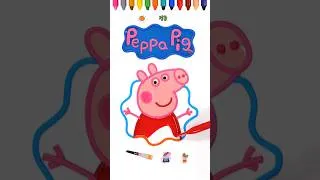 Thumbnail: Satisfying Jelly Art | Peppa Pig logo, Jelly Painting & Coloring, Dropper Art #shorts