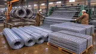 Thumbnail: Amazing Steel Wire Mesh Manufacturing Process | How Iron Coils Become Strong Industrial Mes