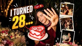 Thumbnail: I turned 28…but my cake says 27?? 🎂😂 | birthday vlog