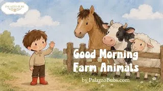 Thumbnail: Good Morning Farm Animals | Gentle Storybook Read-Aloud by Palazzo Bubs 