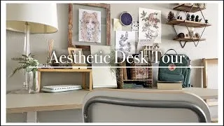 Thumbnail: Soft Aesthetic Desk Tour // (organized + minimalist)