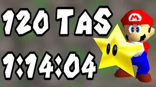 Thumbnail: [TAS] Super Mario 64 "120 Stars" in 1:14:04