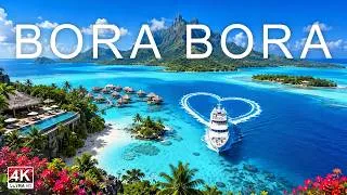 Thumbnail: Bora Bora 🇵🇫 4K Drone Footage | Overwater Bungalows, Crystal Clear Lagoon & Tropical Scenery
