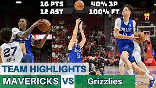 Thumbnail: Sergio de Larrea Double-Doubles | Dallas Mavericks Team Highlights vs Grizzlies (2026 Summer League)