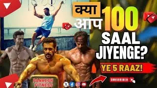 Thumbnail: 🔥100 Saal Jiyo! 5 Natural Health Tips for Long Life | Longevity Secrets & Daily Habits