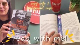 Thumbnail: Read With Me 🧐📖│ Cozy coffee ☕️📚 & background noise 🗣🚗🏙️