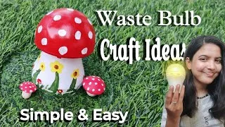 Thumbnail: Clay mushroom beginners guide 🍄 waste bulb convert to mushroom #papakuttycreations #diy #craft #clay