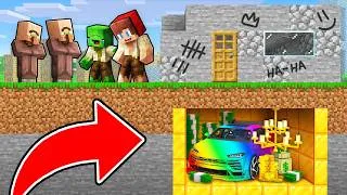 Thumbnail: JJ and Mikey Pretend to be NOOB to Troll Villagers (Minecraft & Maizen)