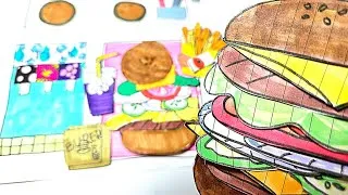Thumbnail: 17 Minutes Satisfying with DIY paper art craft Unboxing 🍔Hamburger Play Set🍟 Review Paper Toy | ASMR