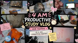 Thumbnail: 4 A.M. Morning Routine of a New Competitive Exam Aspirant 🌅📚 | Productive Study Vlog