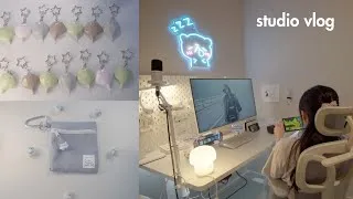 Thumbnail: studio vlog 🎧 CabeVibe ergonomic chair, sculpting new keychains for my small business