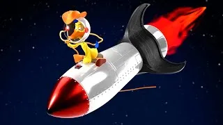 Thumbnail: Paperotti in 'SPACE COWBOY' 🚀🤠 The Silly Funny Duck - Animated Short