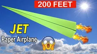 Thumbnail: Over 200 feet!!! How To Make a PAPER AIRPLANE EASY | Best paper airplane that flies Far
