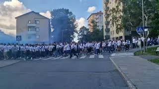 Thumbnail: FC LUZERN fans on their way to Tele 2 Arena in Sweden