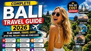 Thumbnail: BALI TRAVEL GUIDE 2026 🇮🇩 | Complete Bali Trip Guide | Budget, Visa, Hotels, SIM, Food & Top Places