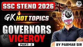 Thumbnail: SSC Steno 2026 : Governor General vs Viceroy Part-2 | Modern History | Parmar sir