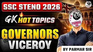 Thumbnail: SSC Steno 2026 : Governor General vs Viceroy | Modern History | Parmar sir