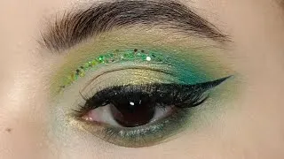 Thumbnail: easy festival eye makeup look tutorial for beginners #greeneyemakeuplook #m#eyemakeuptutorial
