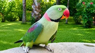 Thumbnail: Alexandrine Parrot Talks & Whistles NONSTOP! 🦜😱 | Listen to This