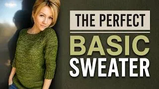 Thumbnail: The PERFECT Basic Sweater 🧶 | Easy Step-by-Step Knitting Tutorial for Beginners