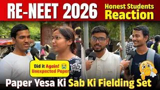 Thumbnail: RE-NEET 2026 Shocking Student Reaction!😱 | NEET 2026 Difficulty Level & Expected Cutoff ?