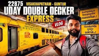 Thumbnail: 22875 Uday Double Decker Express Vlog | Visakhapatnam to Guntur Full Journey | Telugu Train Vlog