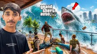 Thumbnail: SURVIVING BIGGEST TSUNAMI ATTACK EVER IN LOS SANTOS 😱 GTA 5 REAL LIFE MOD #14