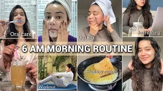 Thumbnail: 6 AM MORNING ROUTINE🌤️ : Productive & Healthy Habits | Parul Priya