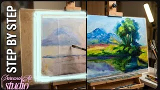 Thumbnail: How I Paint A Mesmerizing Landscape Step by Step #landscape #viralvideo #oilpainting 