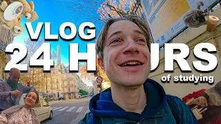 Thumbnail: I talked to Strangers after studying 24 HOURS straight French | VLOG #8