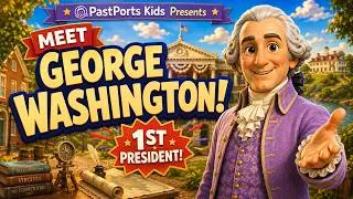 Thumbnail: Who Was George Washington?🇺🇸| America’s First President🏛️| PastPorts Kids Presents
