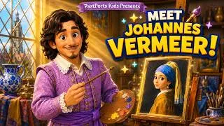 Thumbnail: Who Was Johannes Vermeer? 🎨| Discover the Painter of Light✨| PastPorts Kids Presents