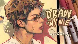 Thumbnail: draw with me ★₊ using acrylic markers & journal pens