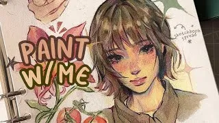 Thumbnail: fill a sketchbook page w/me !! ☁️ slow days + mini sketches | artist diaries 🧺🌿