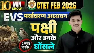 Thumbnail: CTET Feb 2026| Evs Most Important Topic - Birds and Nests | 2 नंबर पक्के🔥 | Evs By Akash Sir