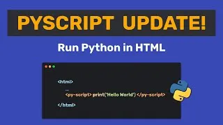 Thumbnail: PyScript is officially here!🚀 Build web apps with Python & HTML