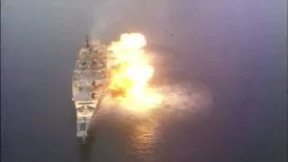 Thumbnail: American Battleship New Jersey USS IOWA Class Battle ship 16inch guns firing