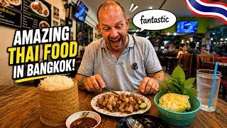 Thumbnail: I Was Wandering Around in the Rain… Then I FOUND AMAZING Isaan Food! 🌧️🤤