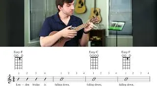 Thumbnail: Ukulele Tutorial - F and C Chords Modified - London Bridge