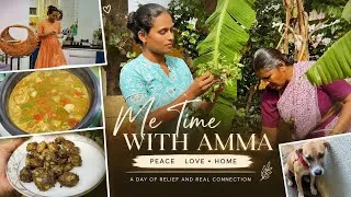 Thumbnail: Raw & Real talk 🤍 10 Min Sambar + Healthy Snack Recipe 🌿 | When Life Feels Heavy…I Go to Amma❤️ Vlog