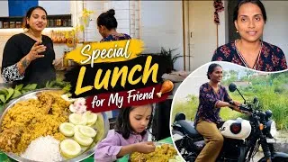 Thumbnail: ನಿಖಿತಾ ಮನೆಗೆ ಬಂದಿದ್ರು ❤️Surprising My YouTube Friend with a Homemade Non-Veg Lunch 🍗 | Vlog
