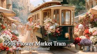 Thumbnail: 1950s Summer Tram Through a Flower Market | Pavolira Instrumental Music