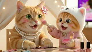 Thumbnail: Mama Cat Let Ginger Kitten Do Her Makeover The Result Was Unbelievable 😳💇‍♀️