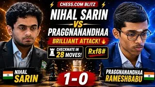 Thumbnail: Nihal Sarin vs Praggnanandhaa | Brilliant Finish in 28 Moves! #praggnanandhaa #nihal