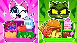 Thumbnail: Yummy vs Fake Food | Demon vs Angel Food | Cartoon